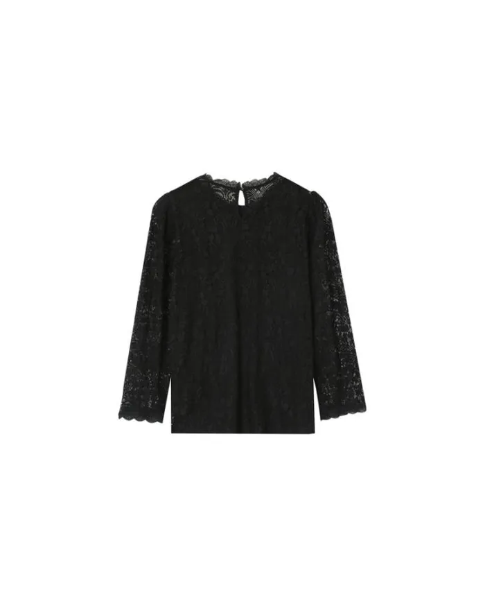 Grace and Mila Dressy Tops WOVEN TOP NOIR MAGNOLIA 8211 Shop
