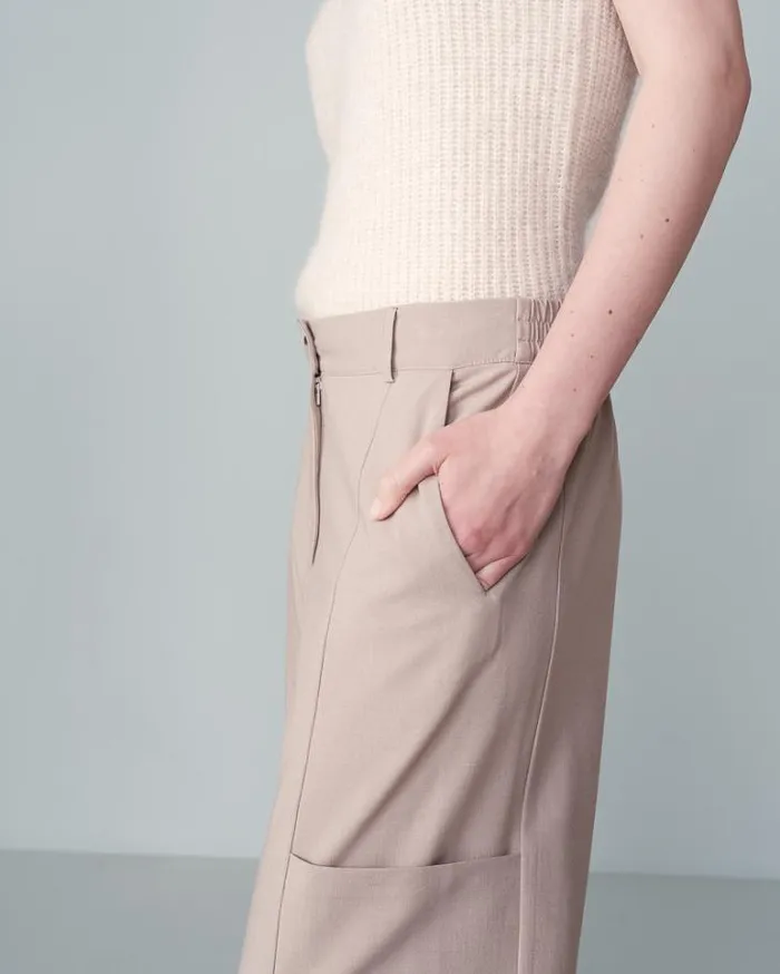 Grace and Mila Flowing Trousers TROUSERS BEIGE NOYOCO 8211 Shop