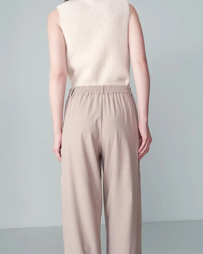 Grace and Mila Flowing Trousers TROUSERS BEIGE NOYOCO 8211 Shop