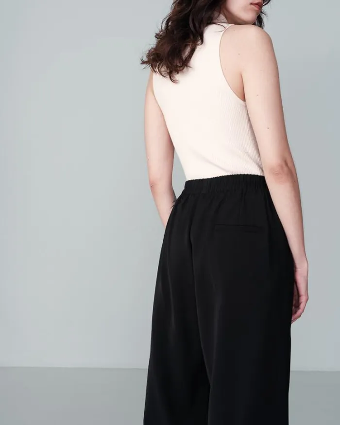 Grace and Mila Flowing Trousers TROUSERS NOIR NOBLESSE 8211 Shop