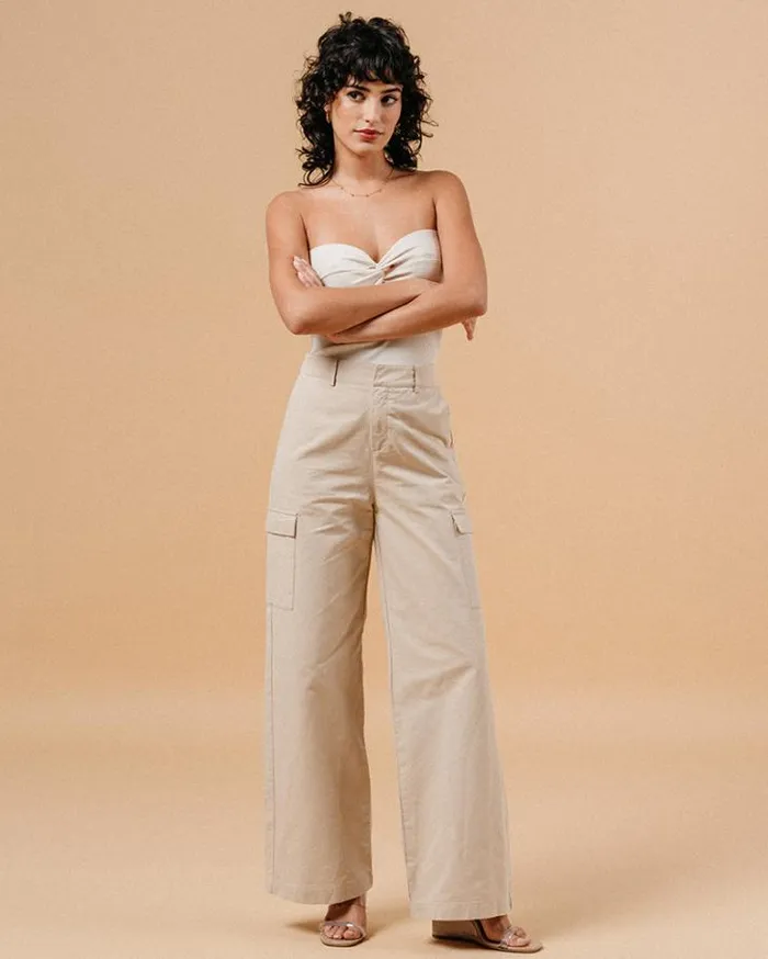 Grace and Mila HighWaisted Trousers TROUSERS BEIGE MATEO 8211 Shop