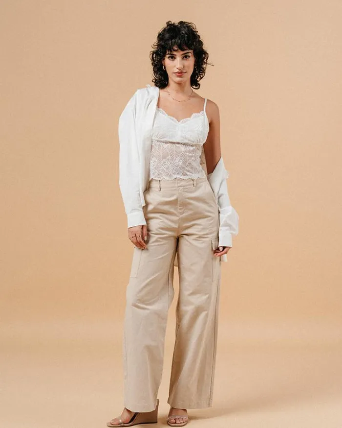 Grace and Mila HighWaisted Trousers TROUSERS BEIGE MATEO 8211 Shop