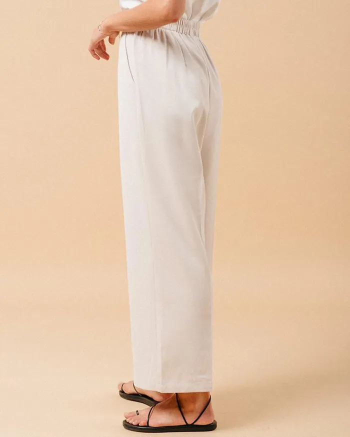 Grace and Mila HighWaisted Trousers TROUSERS ECRU MATCH 8211 Shop