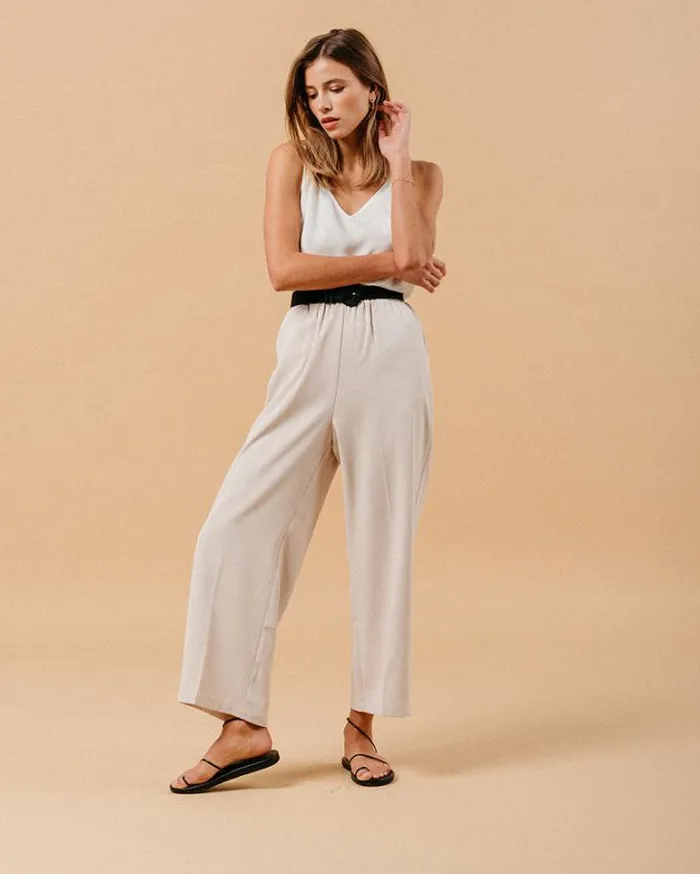 Grace and Mila HighWaisted Trousers TROUSERS ECRU MATCH 8211 Shop