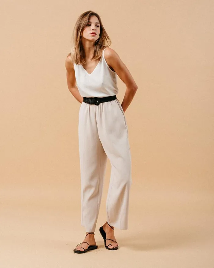 Grace and Mila HighWaisted Trousers TROUSERS ECRU MATCH 8211 Shop