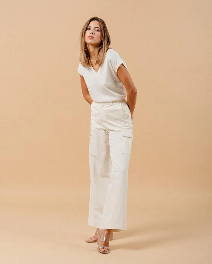 Grace and Mila HighWaisted Trousers TROUSERS ECRU MATEO 8211 Shop