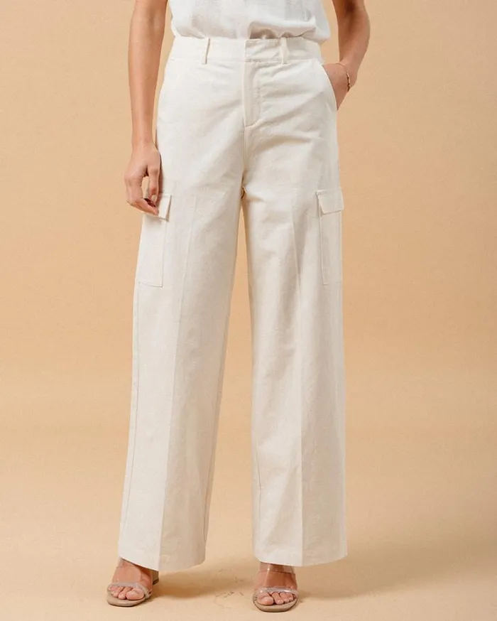 Grace and Mila HighWaisted Trousers TROUSERS ECRU MATEO 8211 Shop