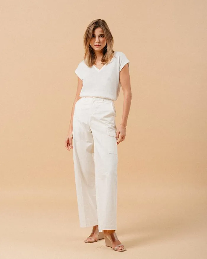 Grace and Mila HighWaisted Trousers TROUSERS ECRU MATEO 8211 Shop