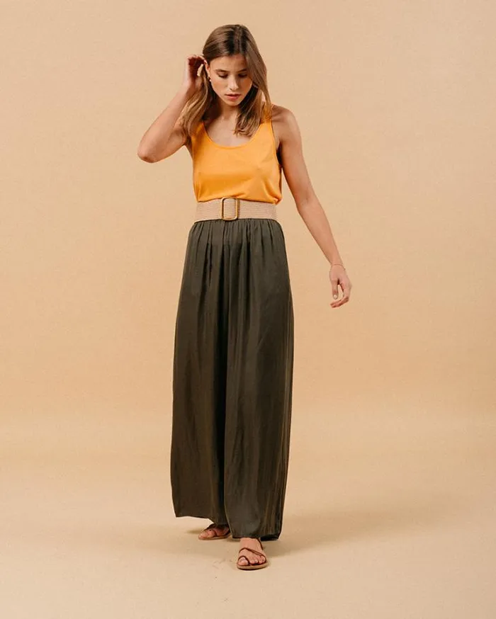 Grace and Mila HighWaisted Trousers TROUSERS KAKI MATCHA 8211 Shop