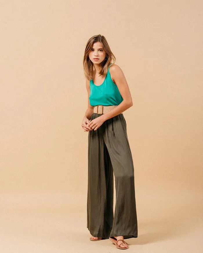 Grace and Mila HighWaisted Trousers TROUSERS KAKI MATCHA 8211 Shop