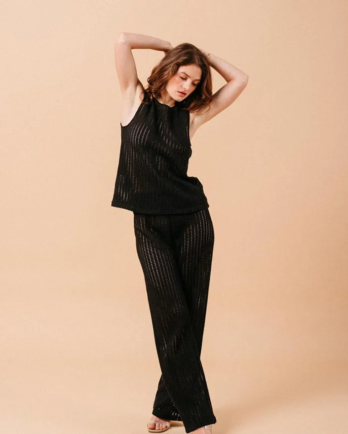 Grace and Mila HighWaisted Trousers TROUSERS NOIR MORGANE 8211 Shop