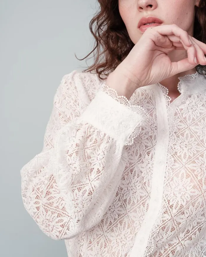 Grace and Mila Lace Shirts SHIRT ECRU NORA 8211 Shop