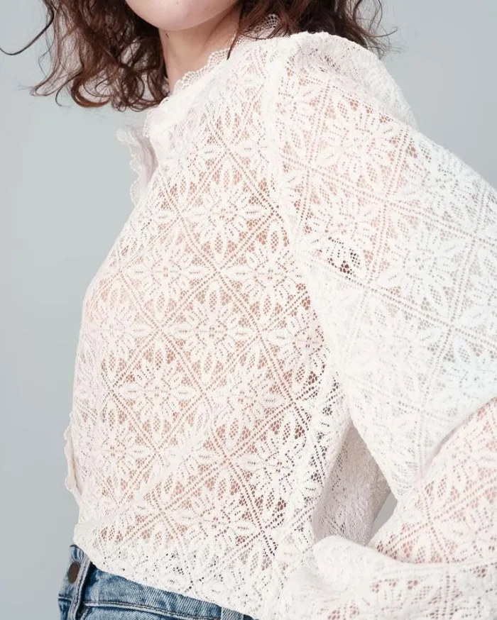 Grace and Mila Lace Shirts SHIRT ECRU NORA 8211 Shop