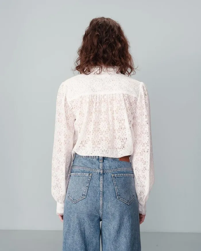 Grace and Mila Lace Shirts SHIRT ECRU NORA 8211 Shop