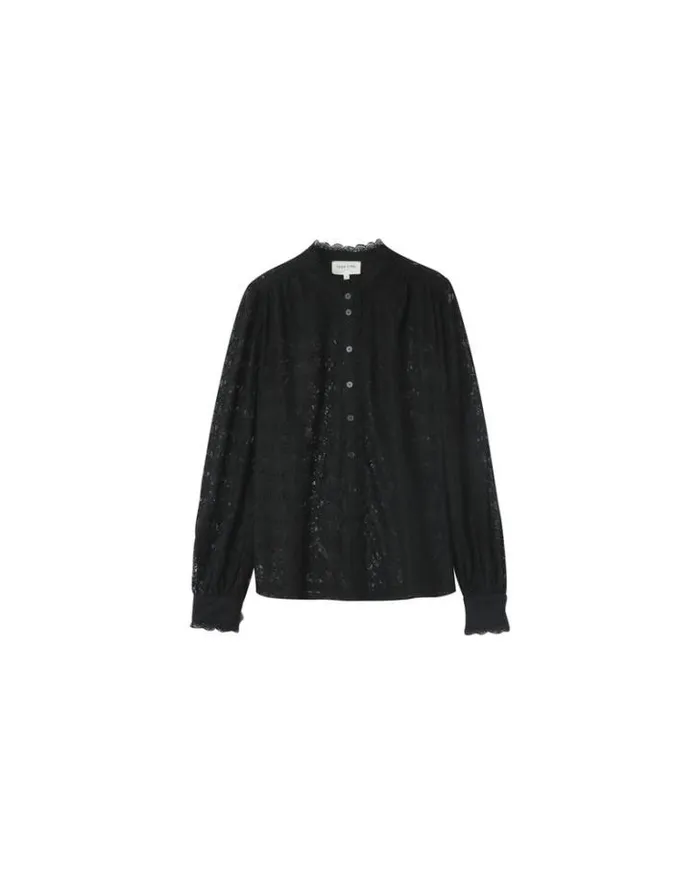 Grace and Mila Lace Shirts SHIRT NOIR NORA 8211 Shop