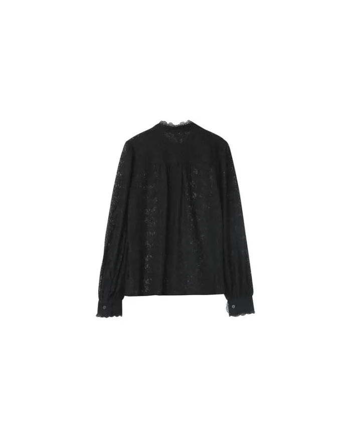 Grace and Mila Lace Shirts SHIRT NOIR NORA 8211 Shop
