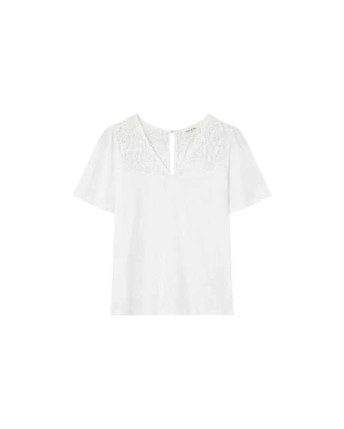 Grace and Mila Lace Tops TSHIRT ECRU MANOIR 8211 Shop