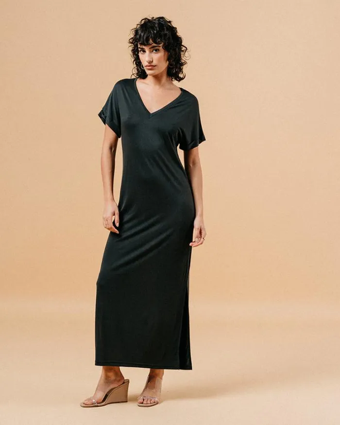Grace and Mila Long Dresses DRESS ANTHRACITE MARGAUX 8211 Shop