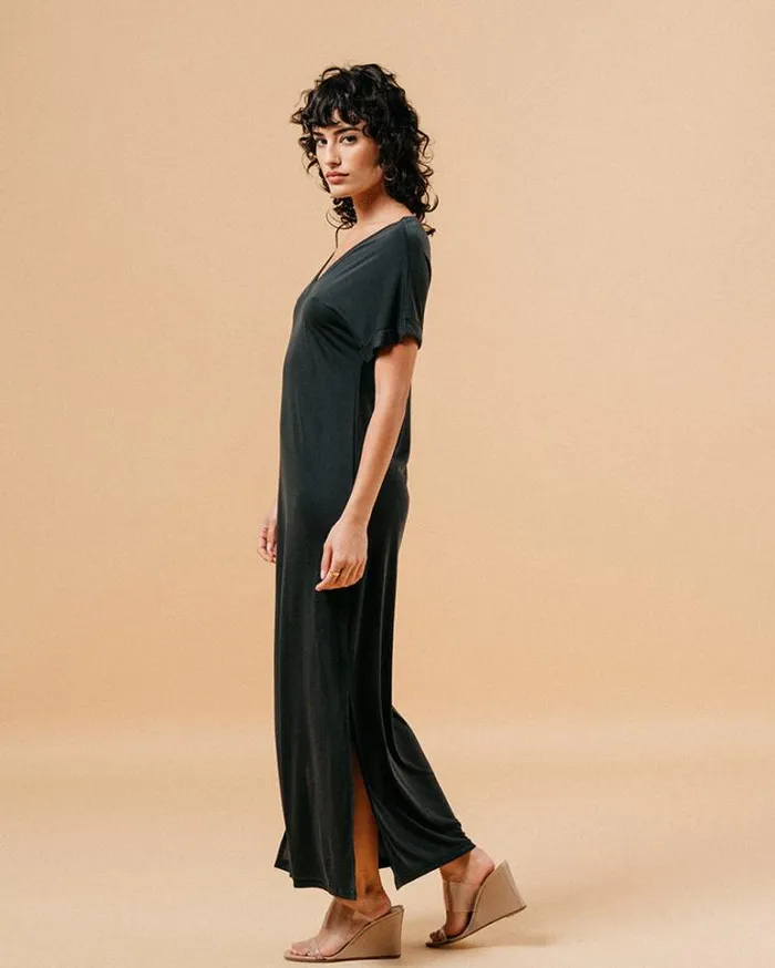 Grace and Mila Long Dresses DRESS ANTHRACITE MARGAUX 8211 Shop