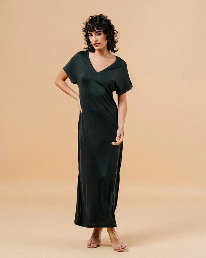 Grace and Mila Long Dresses DRESS ANTHRACITE MARGAUX 8211 Shop