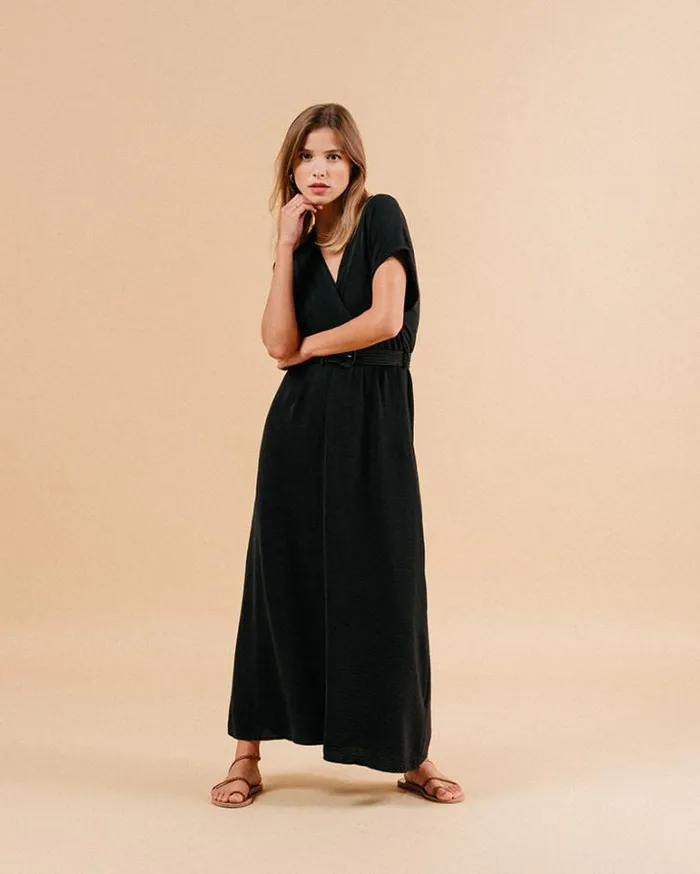 Grace and Mila Long Dresses DRESS AUBERGINE MAUD 8211 Shop