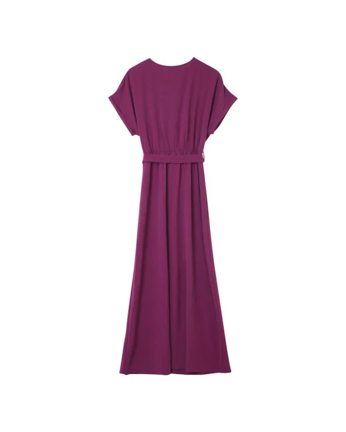 Grace and Mila Long Dresses DRESS AUBERGINE MAUD 8211 Shop
