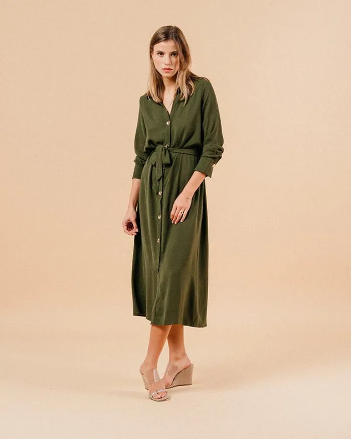 Grace and Mila Long Dresses DRESS KAKI MANOLO 8211 Shop