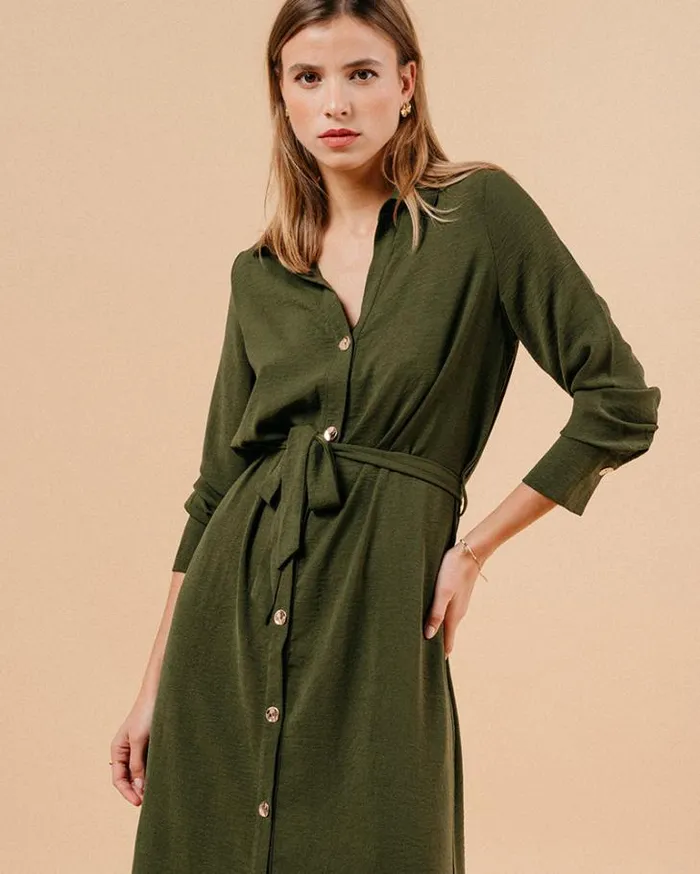 Grace and Mila Long Dresses DRESS KAKI MANOLO 8211 Shop