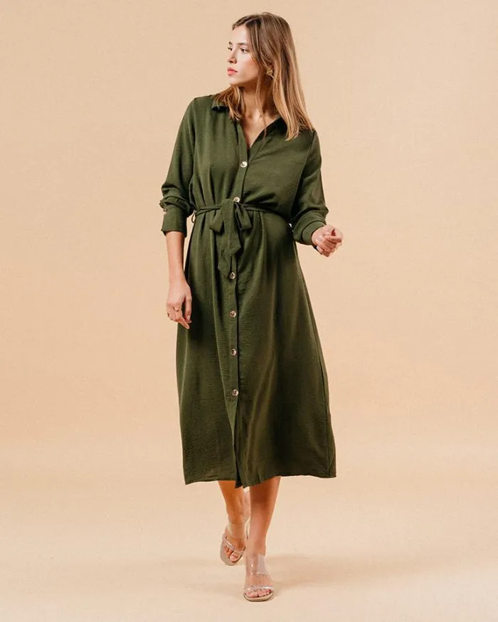 Grace and Mila Long Dresses DRESS KAKI MANOLO 8211 Shop
