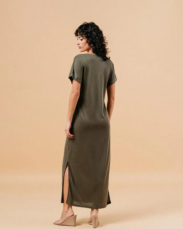 Grace and Mila Long Dresses DRESS KAKI MARGAUX 8211 Shop