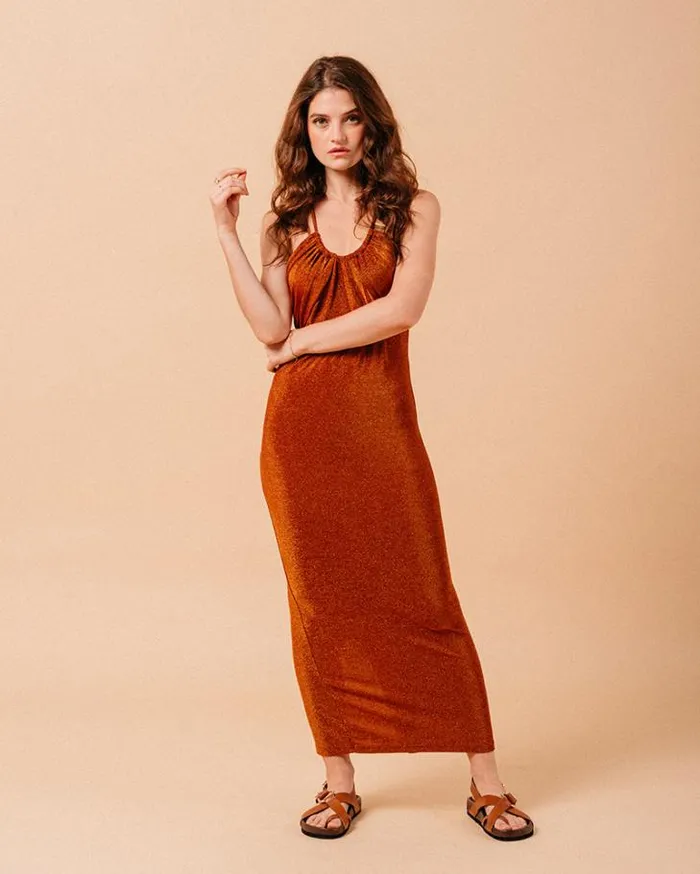 Grace and Mila Long Dresses ROBE LONGUE BRIQUE MILA 8211 Shop