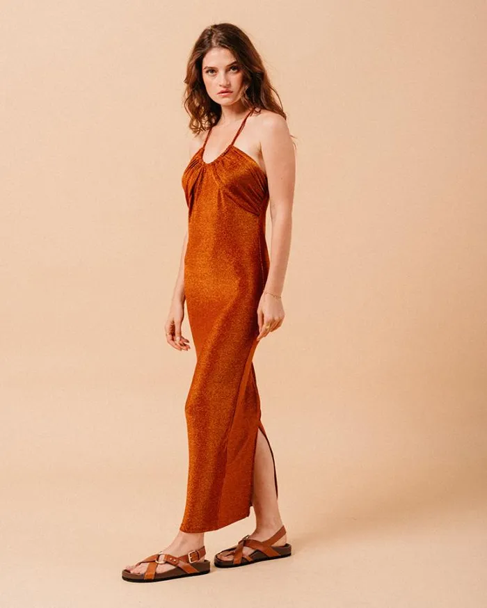 Grace and Mila Long Dresses ROBE LONGUE BRIQUE MILA 8211 Shop