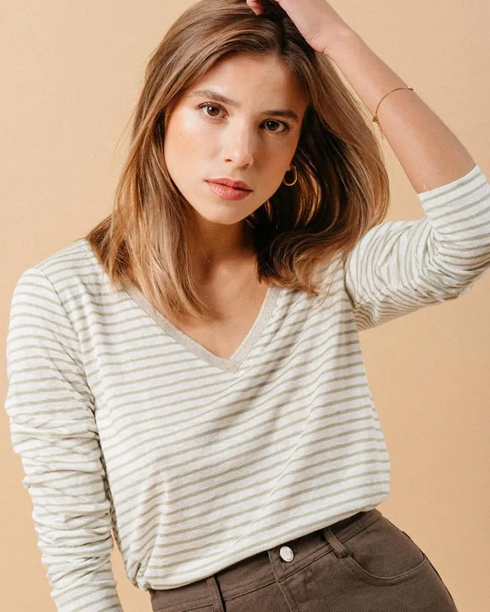 Grace and Mila LongSleeves Tshirts TSHIRT BEIGE MARTIN 8211 Shop