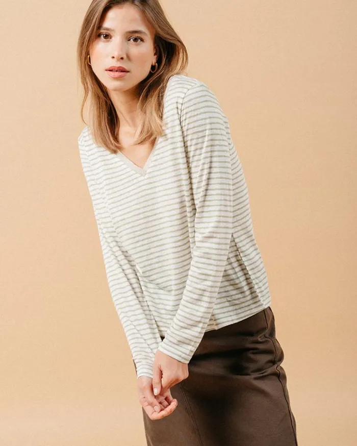 Grace and Mila LongSleeves Tshirts TSHIRT BEIGE MARTIN 8211 Shop