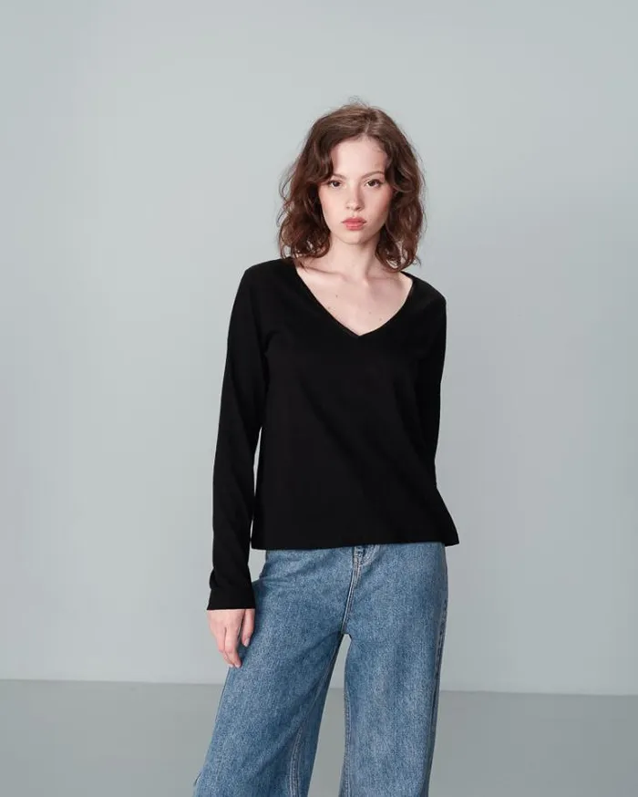 Grace and Mila LongSleeves Tshirts TEESHIRT NOIR NISI 8211 Shop