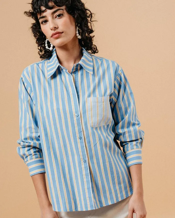 Grace and Mila Longsleeves Shirts SHIRT BLEU MALORIE 8211 Shop