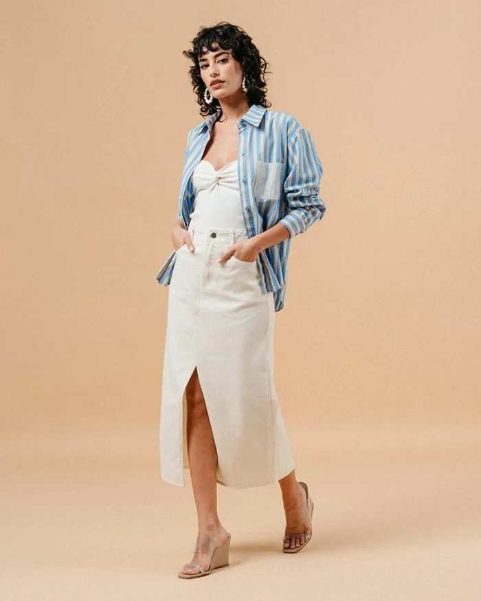 Grace and Mila Longsleeves Shirts SHIRT BLEU MALORIE 8211 Shop