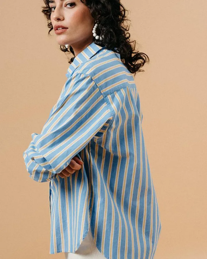 Grace and Mila Longsleeves Shirts SHIRT BLEU MALORIE 8211 Shop