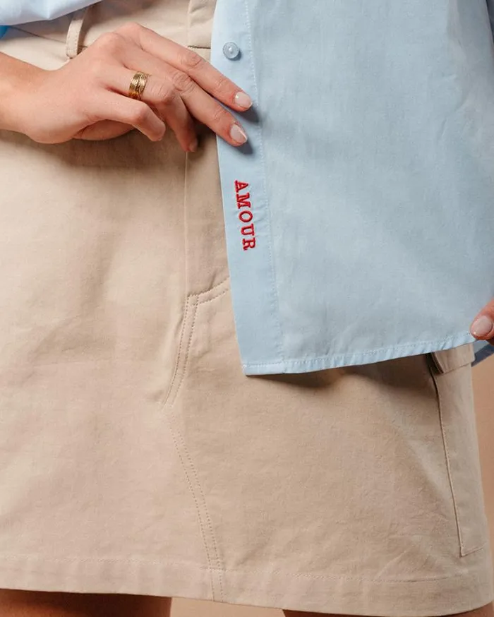 Grace and Mila Longsleeves Shirts SHIRT BLEU MAUPASSANT 8211 Shop