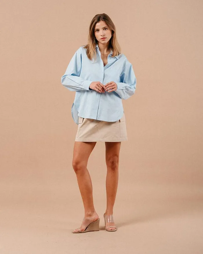 Grace and Mila Longsleeves Shirts SHIRT BLEU MAUPASSANT 8211 Shop