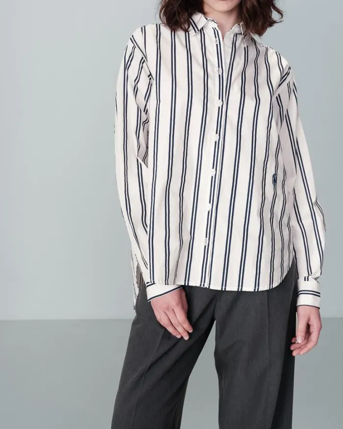 Grace and Mila Longsleeves Shirts SHIRT BLEU NUSETTA 8211 Shop