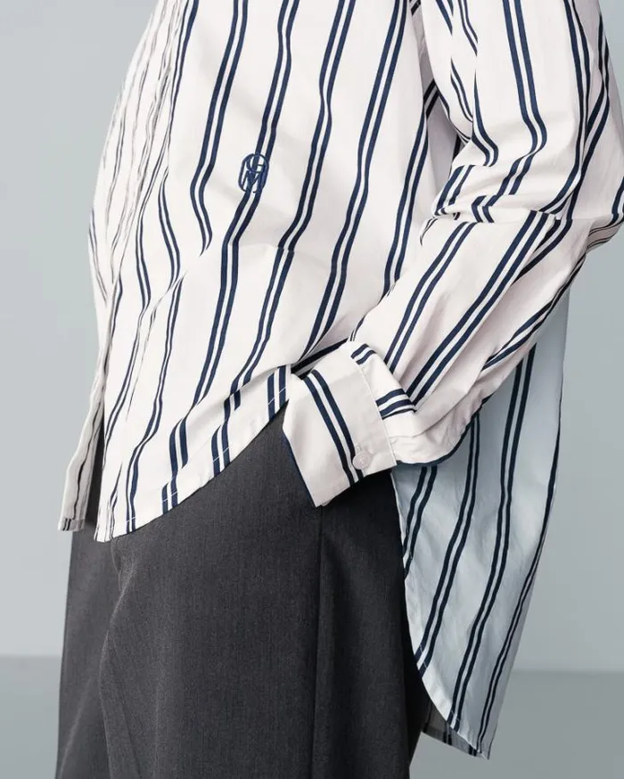 Grace and Mila Longsleeves Shirts SHIRT BLEU NUSETTA 8211 Shop