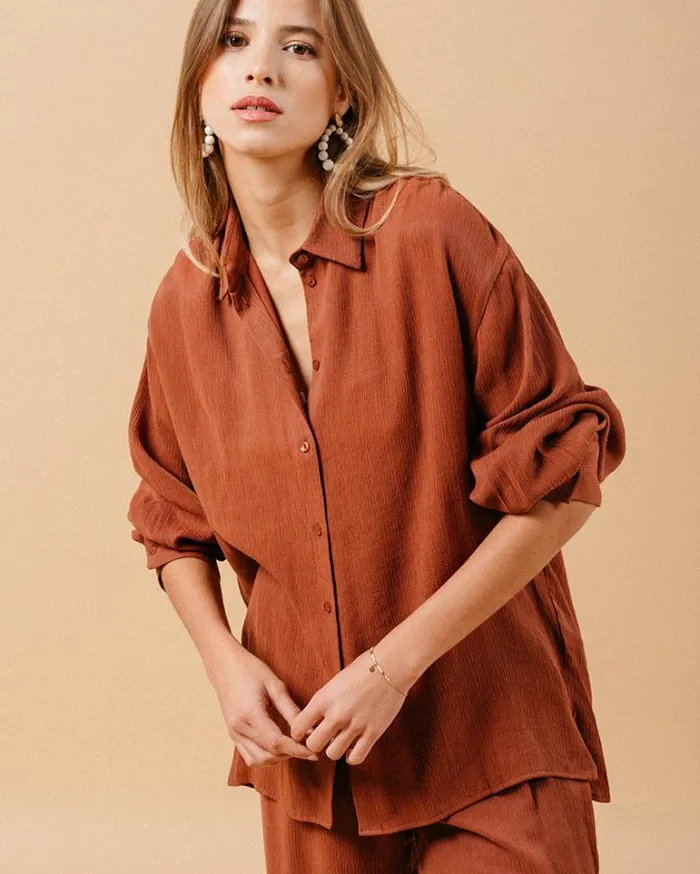 Grace and Mila Longsleeves Shirts SHIRT CHOCOLAT MARKET 8211 Shop