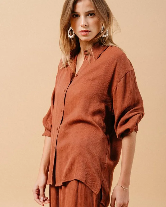 Grace and Mila Longsleeves Shirts SHIRT CHOCOLAT MARKET 8211 Shop