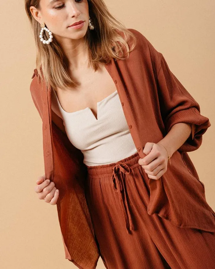 Grace and Mila Longsleeves Shirts SHIRT CHOCOLAT MARKET 8211 Shop