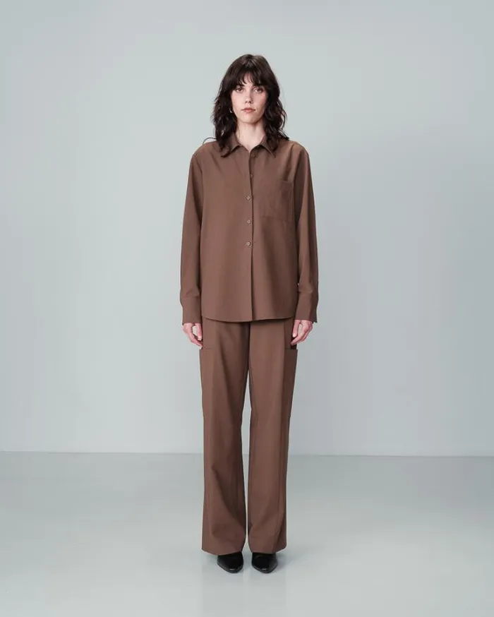 Grace and Mila Longsleeves Shirts SHIRT TAUPE NONO 8211 Shop