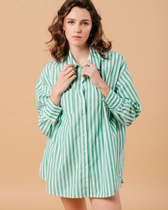 Grace and Mila Longsleeves Shirts SHIRT VERT MONTREUIL 8211 Shop