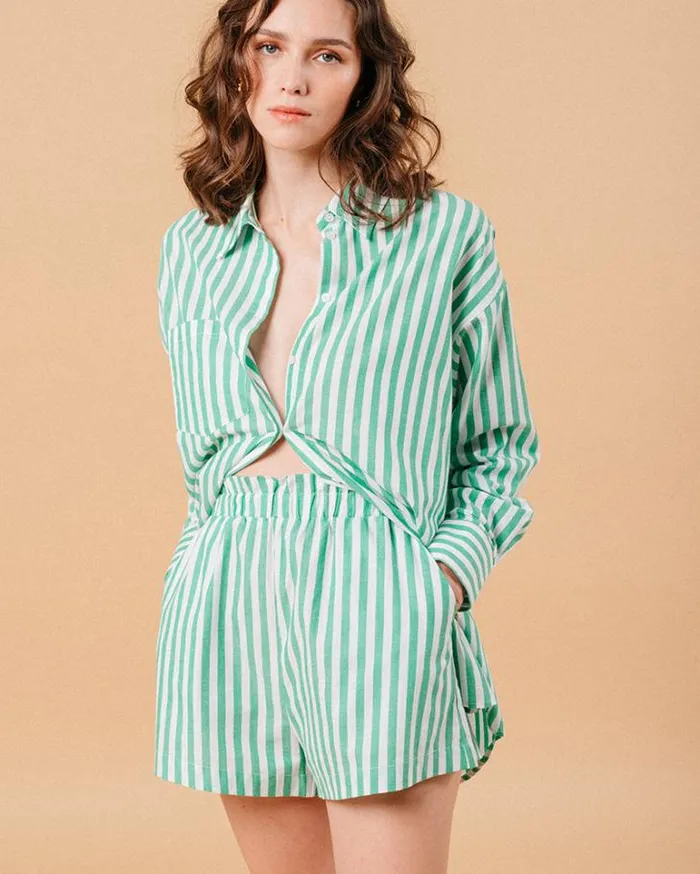 Grace and Mila Longsleeves Shirts SHIRT VERT MONTREUIL 8211 Shop