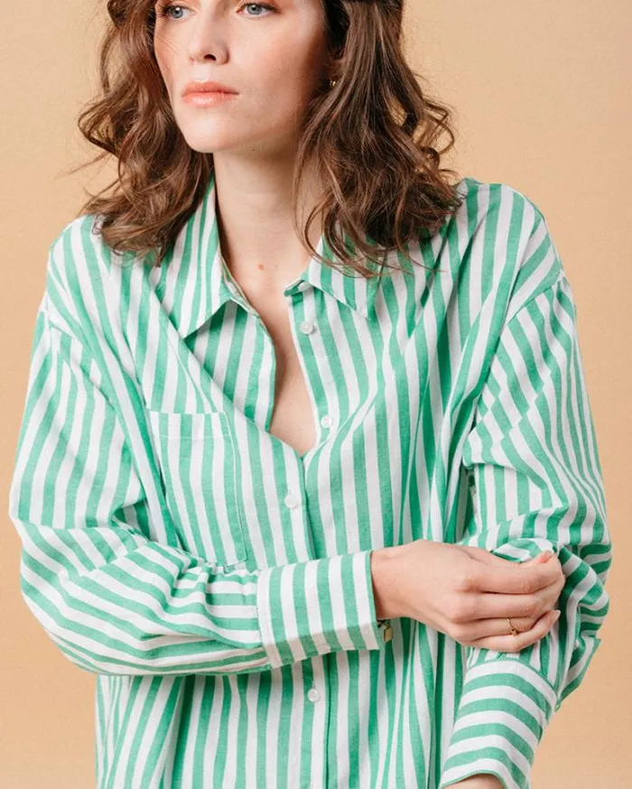 Grace and Mila Longsleeves Shirts SHIRT VERT MONTREUIL 8211 Shop