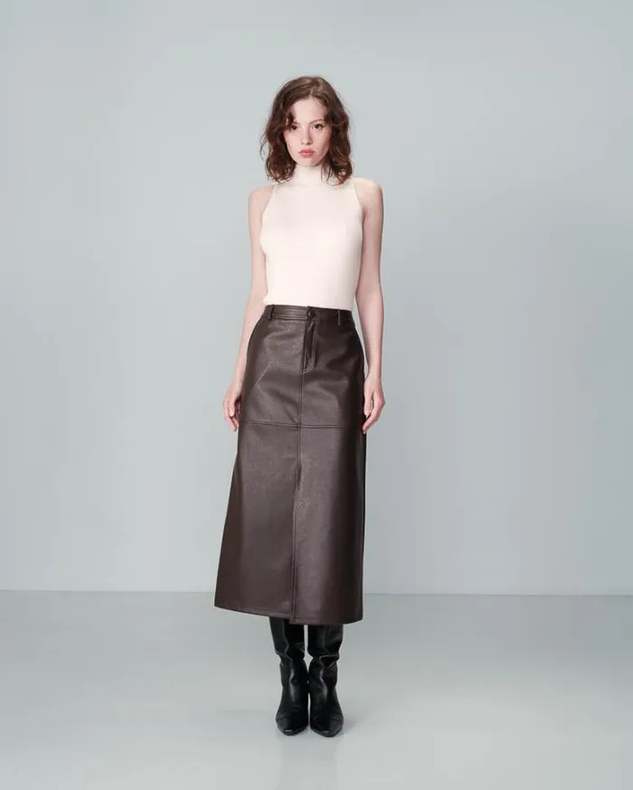 Grace and Mila Midi Skirts SKIRT CHOCOLAT NORY 8211 Shop